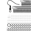 300 Piece Black Hooks, Stoppers, Jumping Rings